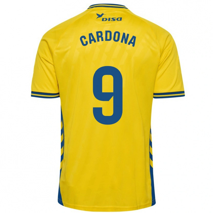Danxen Dámské Marc Cardona #9 Žlutá Modrá Domů Hráčské Dresy 2025/26 Dres