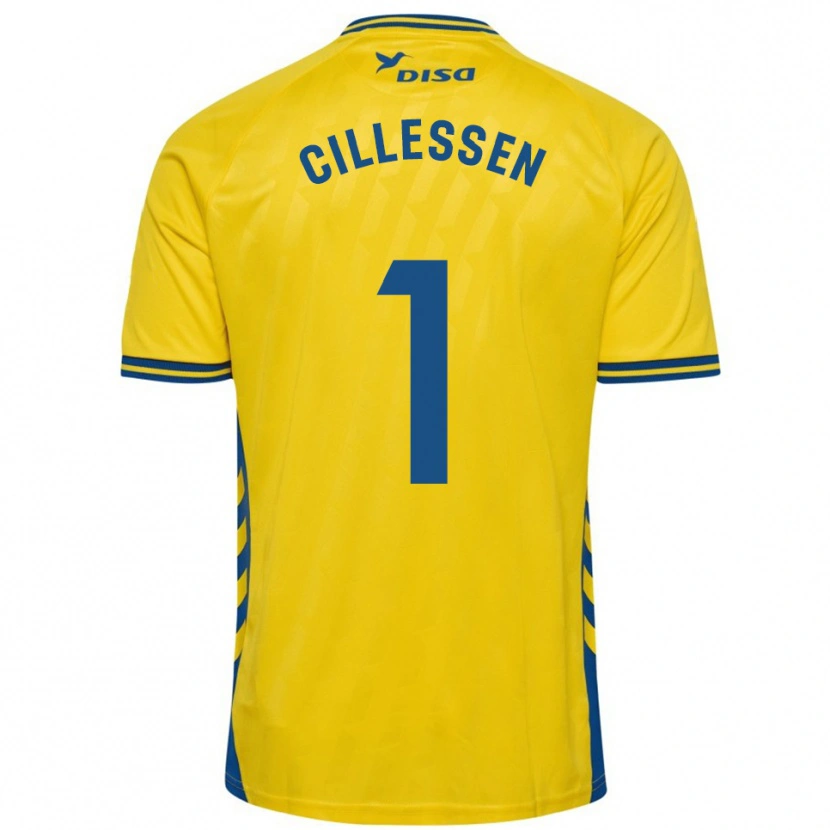 Danxen Dámské Jasper Cillessen #1 Žlutá Modrá Domů Hráčské Dresy 2025/26 Dres