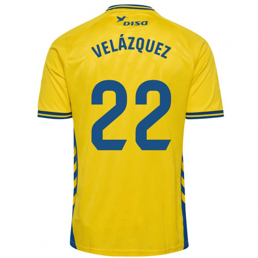 Danxen Dámské Brian Velázquez #22 Žlutá Modrá Domů Hráčské Dresy 2025/26 Dres