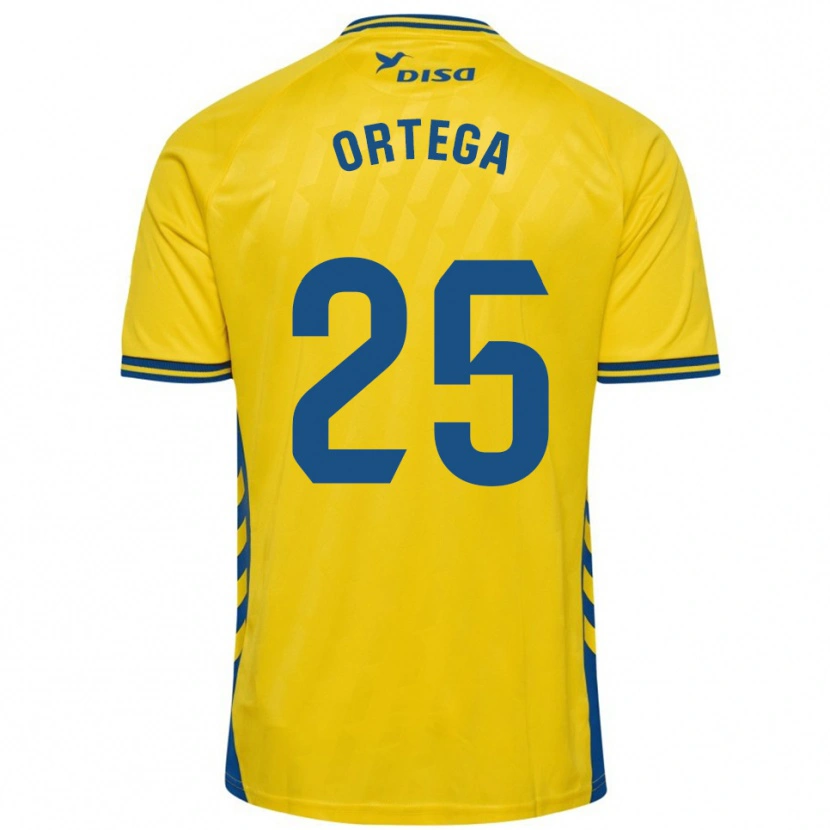 Danxen Dámské Edián Ortega #25 Žlutá Modrá Domů Hráčské Dresy 2025/26 Dres