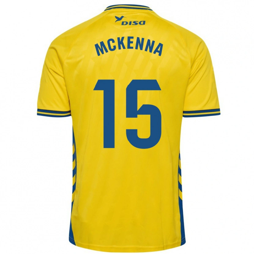 Danxen Dámské Scott Mckenna #15 Žlutá Modrá Domů Hráčské Dresy 2025/26 Dres