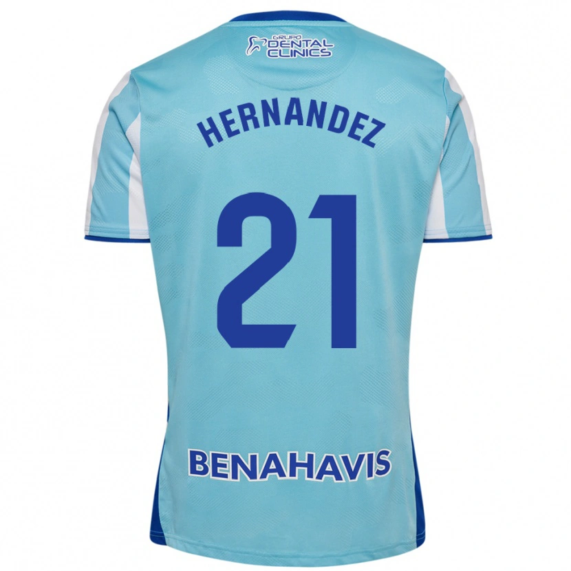Danxen Dámské Juan Hernández #21 Nebesky Modrá Bílá Domů Hráčské Dresy 2025/26 Dres
