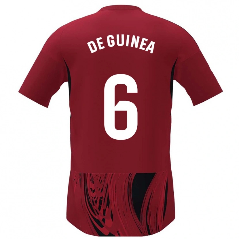 Danxen Dámské Asier Ortiz De Guinea #6 Červená Černá Domů Hráčské Dresy 2025/26 Dres