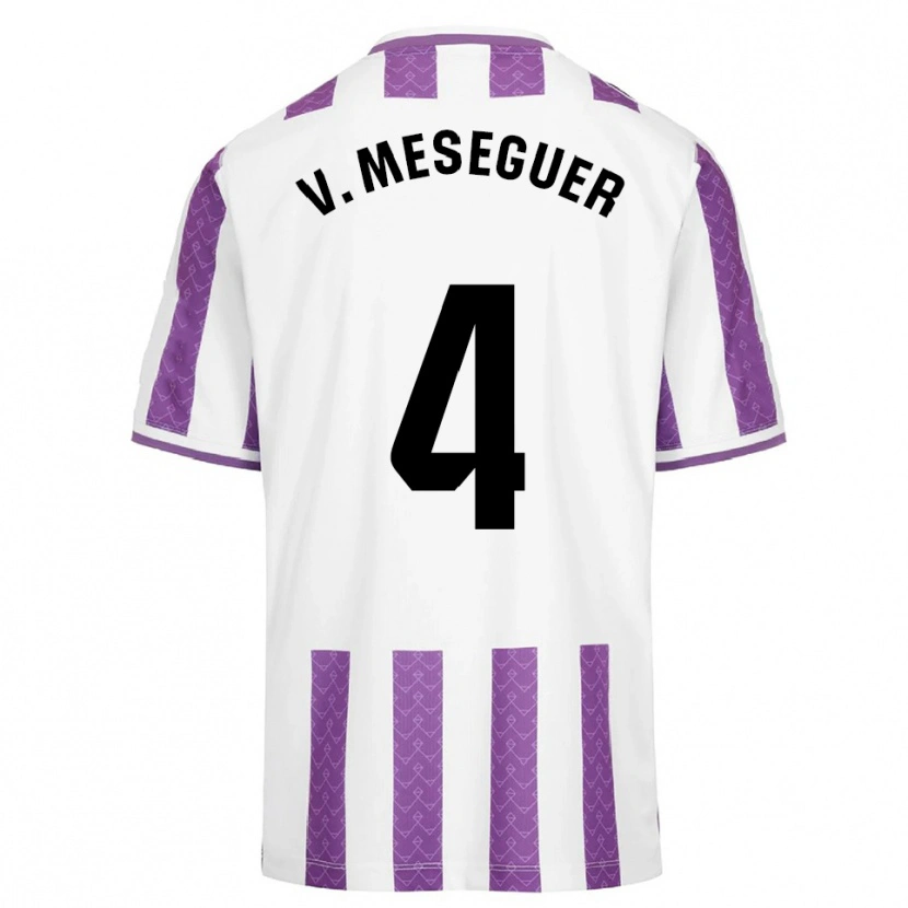 Danxen Dámské Víctor Meseguer #4 Fialová Bílá Domů Hráčské Dresy 2025/26 Dres