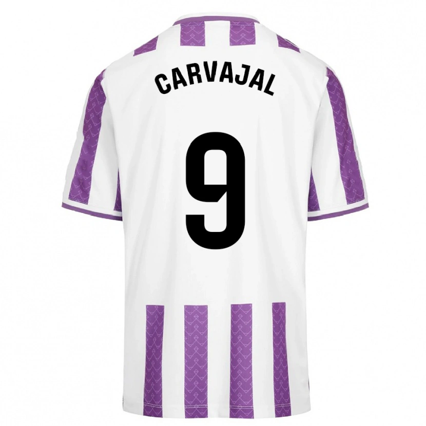 Danxen Dámské Ángel Carvajal #9 Fialová Bílá Domů Hráčské Dresy 2025/26 Dres