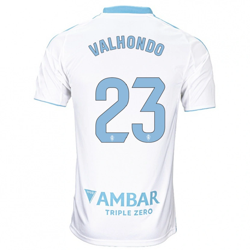 Danxen Dámské Marcos Valhondo #23 Bílá Nebesky Modrá Domů Hráčské Dresy 2025/26 Dres