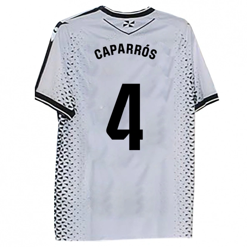 Danxen Dámské Albert Caparrós #4 Bílá Černá Domů Hráčské Dresy 2025/26 Dres