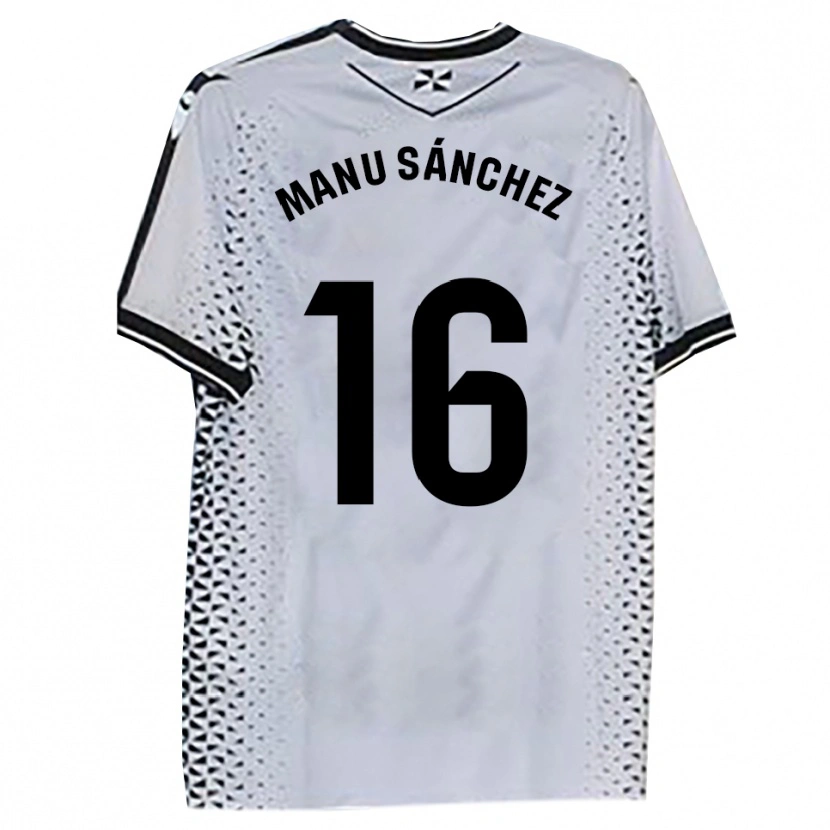 Danxen Dámské Manu Sánchez #16 Bílá Černá Domů Hráčské Dresy 2025/26 Dres