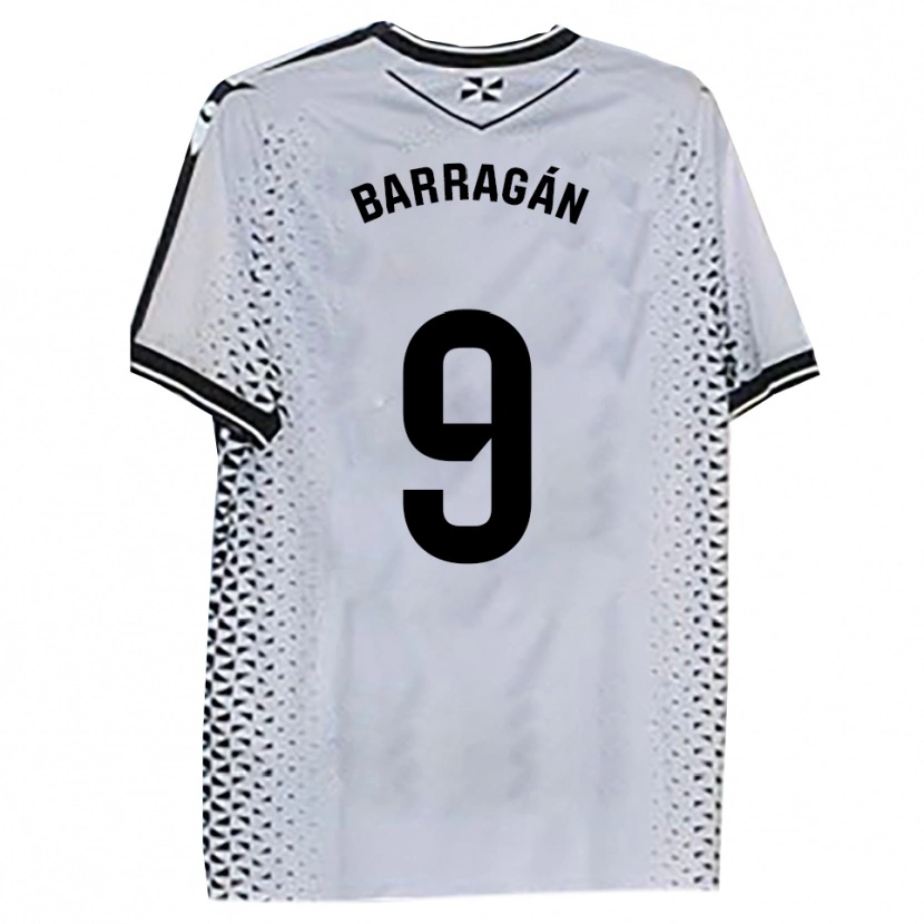 Danxen Dámské Juan Barragán #9 Bílá Černá Domů Hráčské Dresy 2025/26 Dres