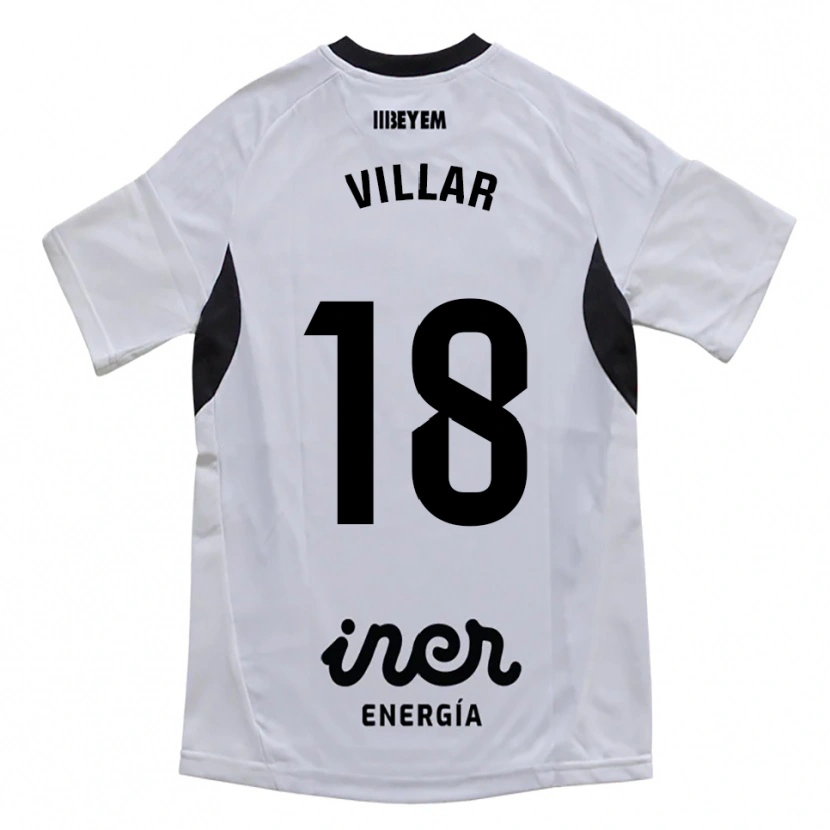 Danxen Dámské Javi Villar #18 Bílá Fialová Domů Hráčské Dresy 2025/26 Dres