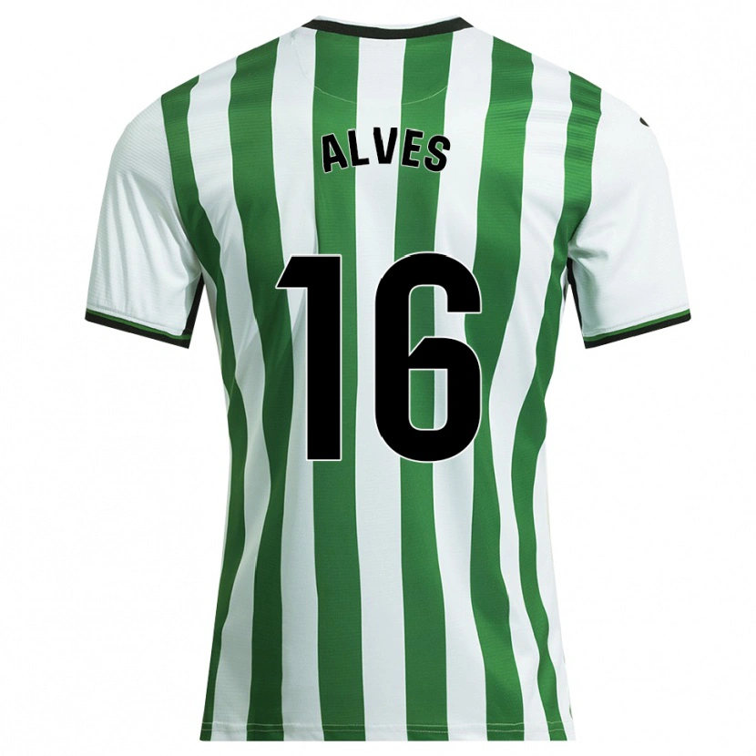Danxen Dámské Rubén Alves #16 Bílá Zelená Domů Hráčské Dresy 2025/26 Dres