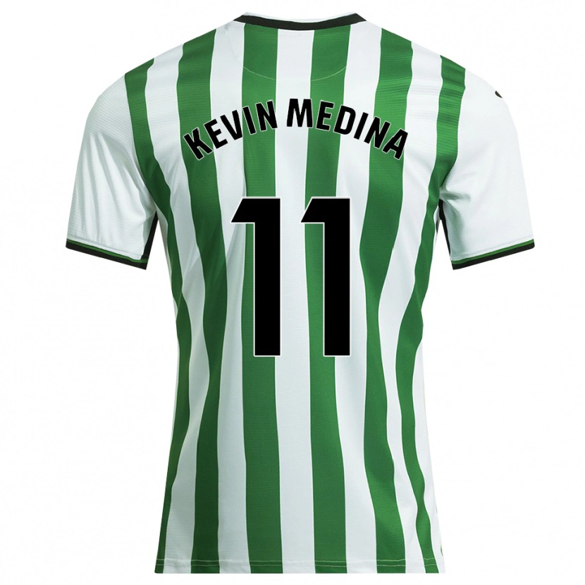 Danxen Dámské Kevin Medina #11 Bílá Zelená Domů Hráčské Dresy 2025/26 Dres