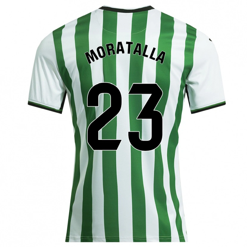 Danxen Dámské Gonzalo Moratalla #23 Bílá Zelená Domů Hráčské Dresy 2025/26 Dres