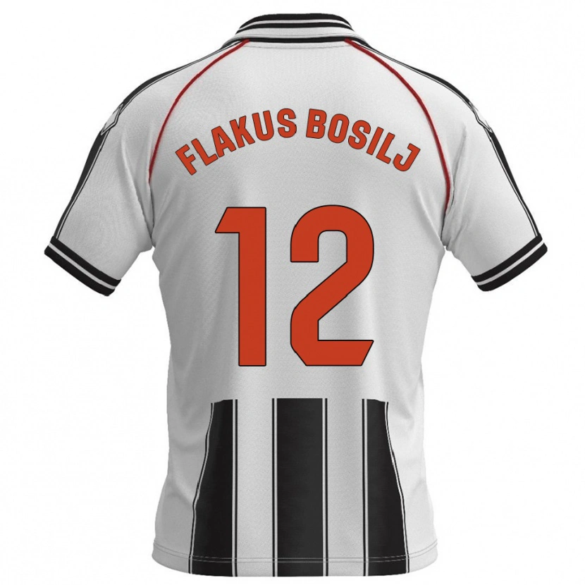 Danxen Dámské David Flakus Bosilj #12 Bílá Černá Domů Hráčské Dresy 2025/26 Dres