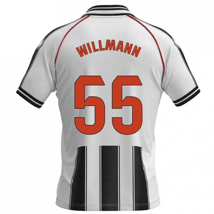 Danxen Dámské Michal Willmann #55 Bílá Černá Domů Hráčské Dresy 2025/26 Dres