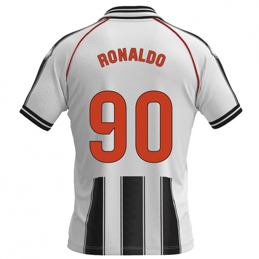 Danxen Dámské Ronaldo #90 Bílá Černá Domů Hráčské Dresy 2025/26 Dres