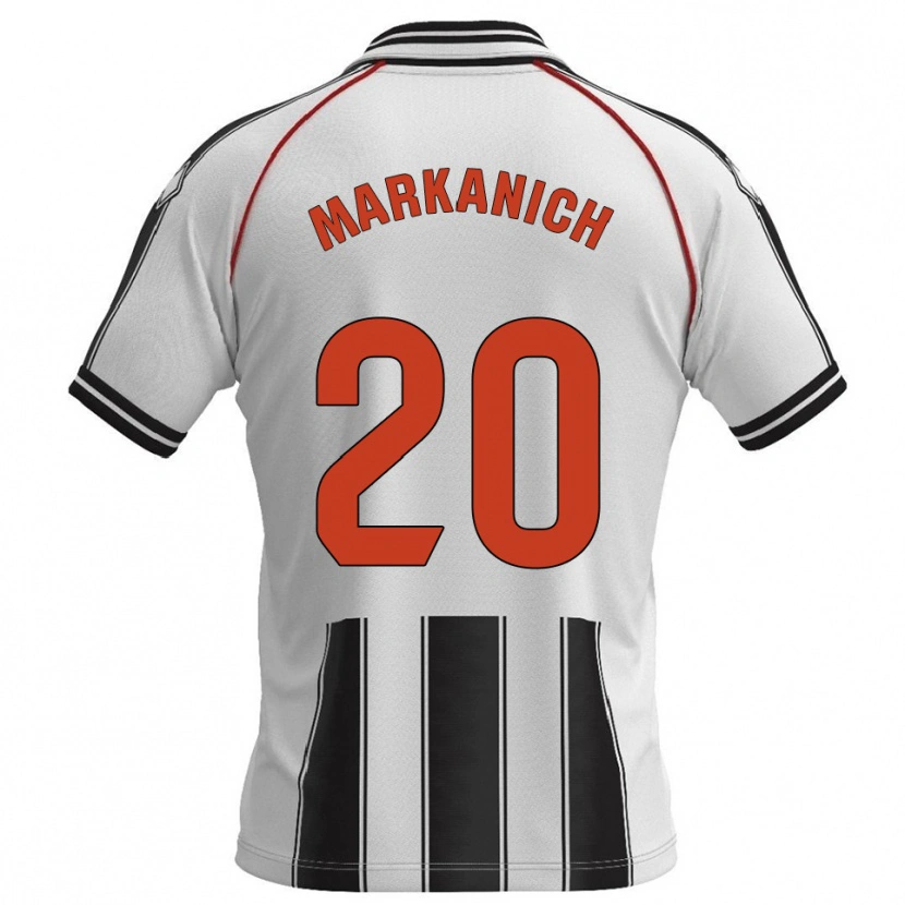 Danxen Dámské Nick Markanich #20 Bílá Černá Domů Hráčské Dresy 2025/26 Dres