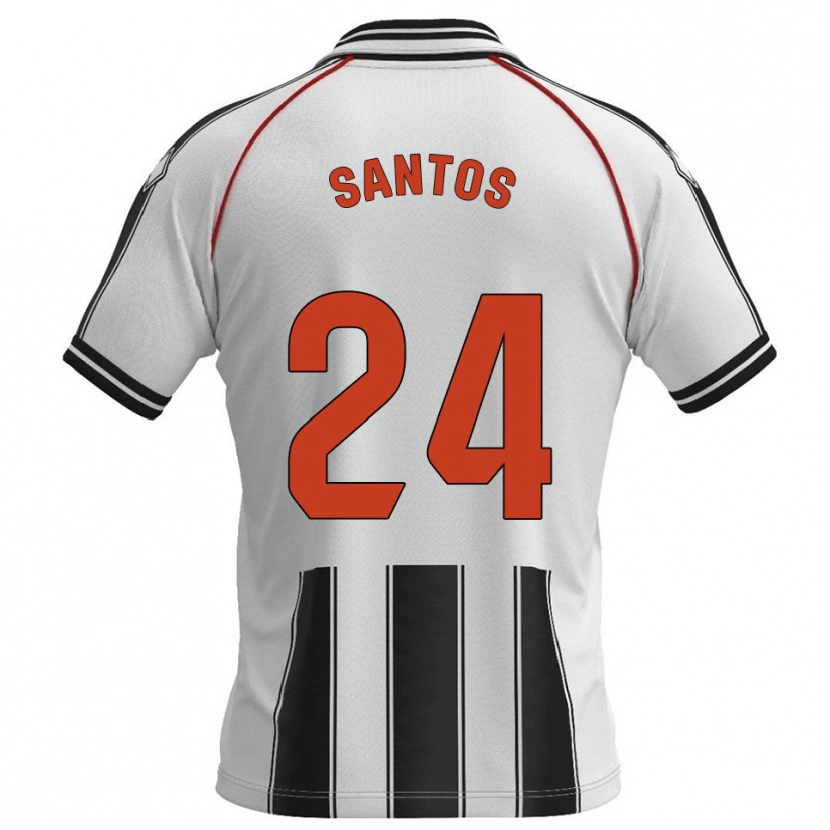 Danxen Dámské Saúl Santos #24 Bílá Černá Domů Hráčské Dresy 2025/26 Dres