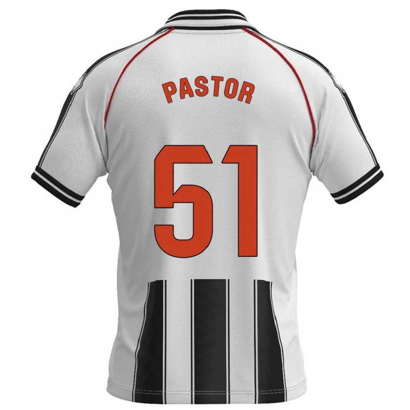 Danxen Dámské Gonzalo Pastor #51 Bílá Černá Domů Hráčské Dresy 2025/26 Dres