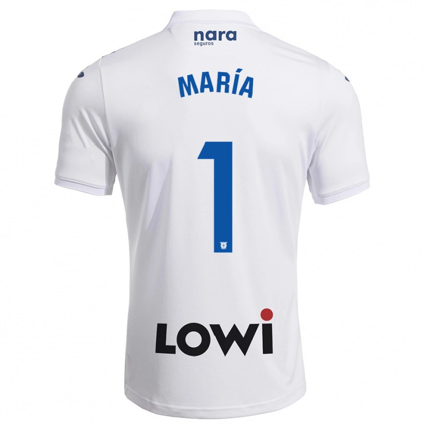 Danxen Dámské María Hernández #1 Bílá Tmavě Modrá Domů Hráčské Dresy 2025/26 Dres