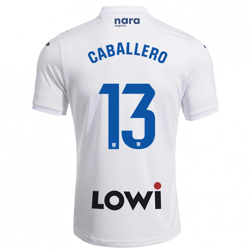 Danxen Dámské Hugo Caballero #13 Bílá Tmavě Modrá Domů Hráčské Dresy 2025/26 Dres