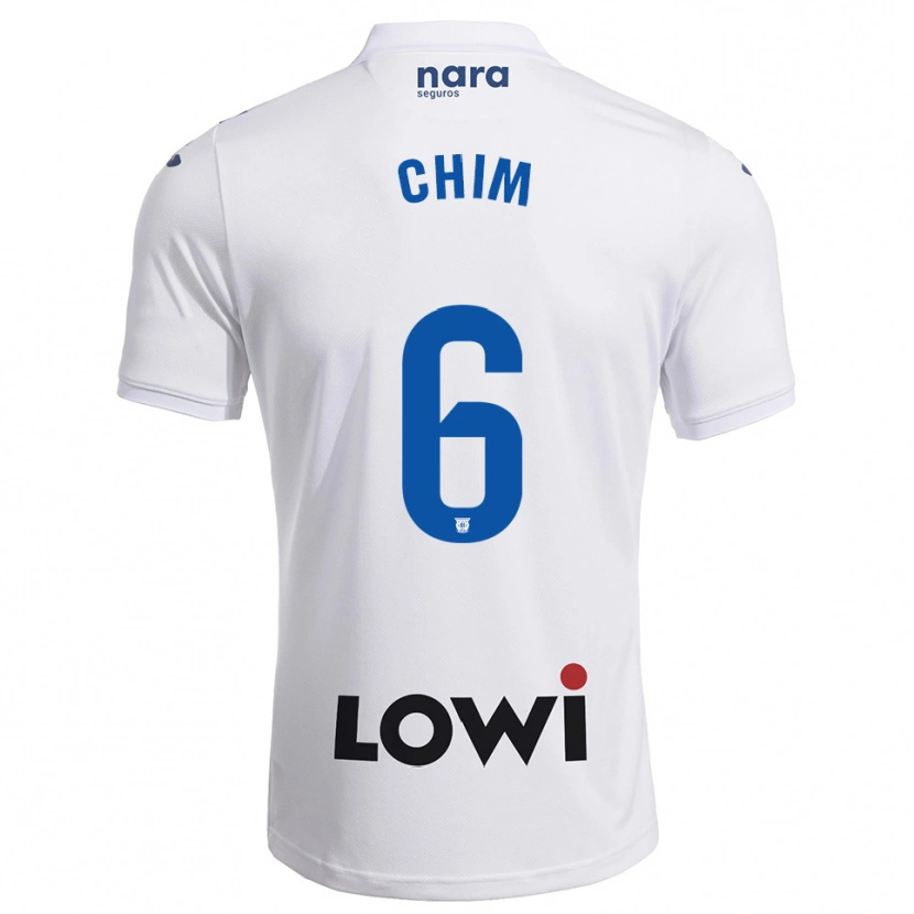 Danxen Dámské Adrian Chim #6 Bílá Tmavě Modrá Domů Hráčské Dresy 2025/26 Dres