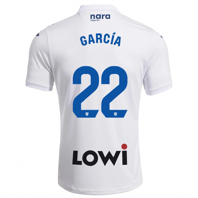 Danxen Dámské Hugo García #22 Bílá Tmavě Modrá Domů Hráčské Dresy 2025/26 Dres