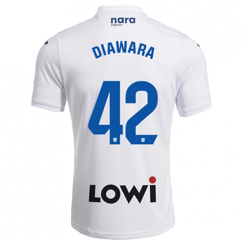 Danxen Dámské Amadou Diawara #42 Bílá Tmavě Modrá Domů Hráčské Dresy 2025/26 Dres