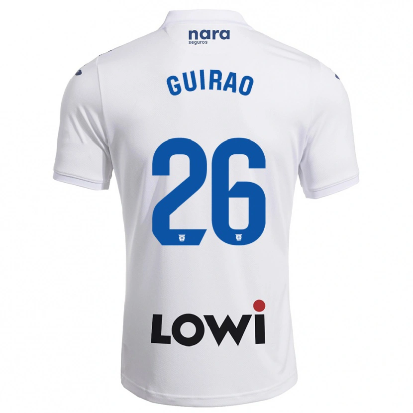 Danxen Dámské Carlos Guirao #26 Bílá Tmavě Modrá Domů Hráčské Dresy 2025/26 Dres