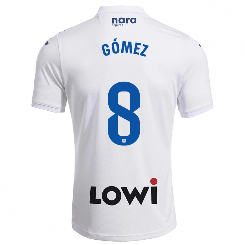 Danxen Dámské Rodri Gómez #8 Bílá Tmavě Modrá Domů Hráčské Dresy 2025/26 Dres