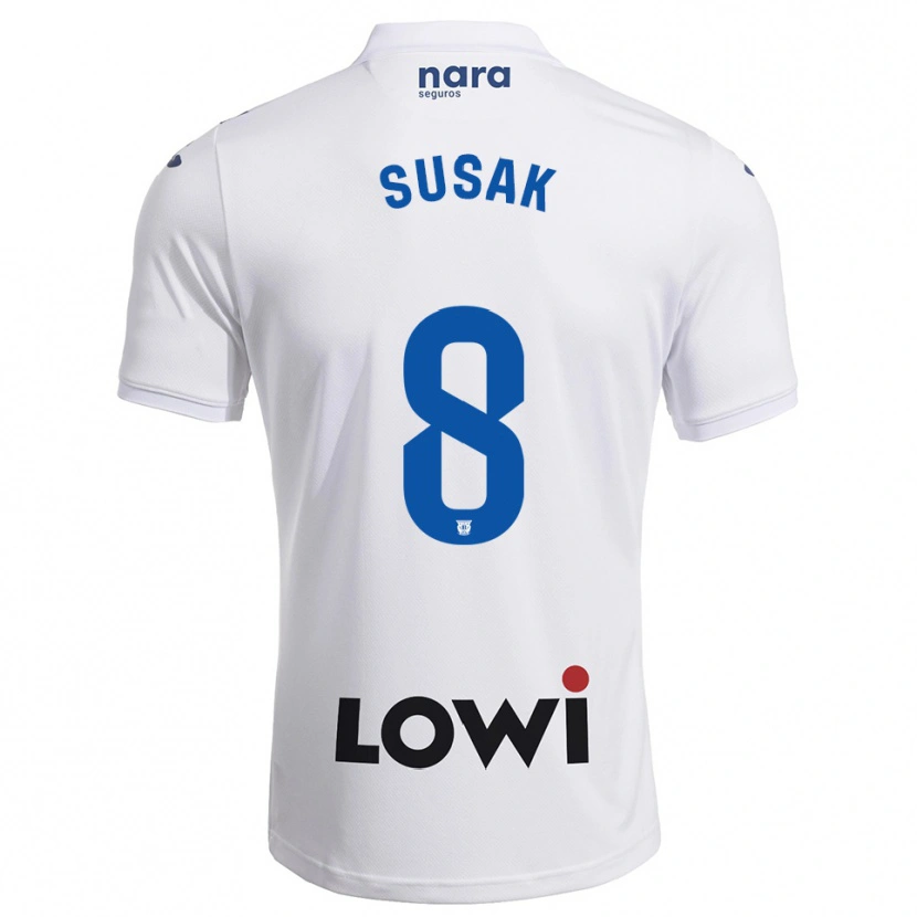 Danxen Dámské Petro Susak #8 Bílá Tmavě Modrá Domů Hráčské Dresy 2025/26 Dres