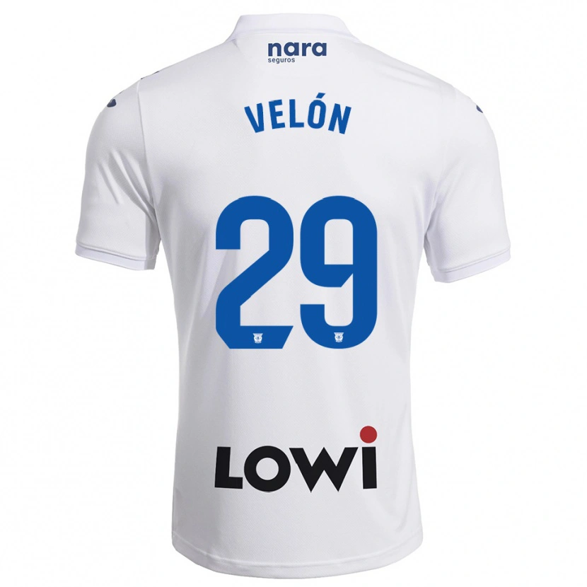 Danxen Dámské Hugo Velón #29 Bílá Tmavě Modrá Domů Hráčské Dresy 2025/26 Dres