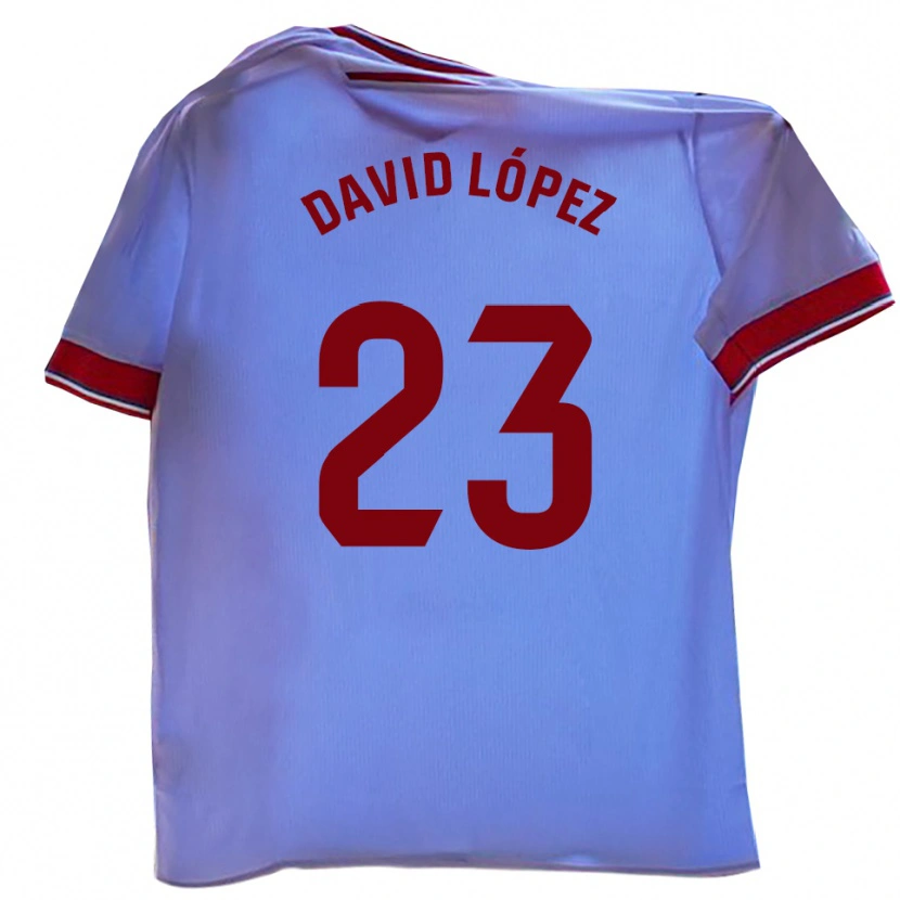 Danxen Dámské David López #23 Bílá Červená Domů Hráčské Dresy 2025/26 Dres