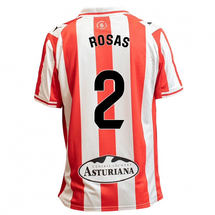 Danxen Dámské Guille Rosas #2 Bílá Červená Domů Hráčské Dresy 2025/26 Dres