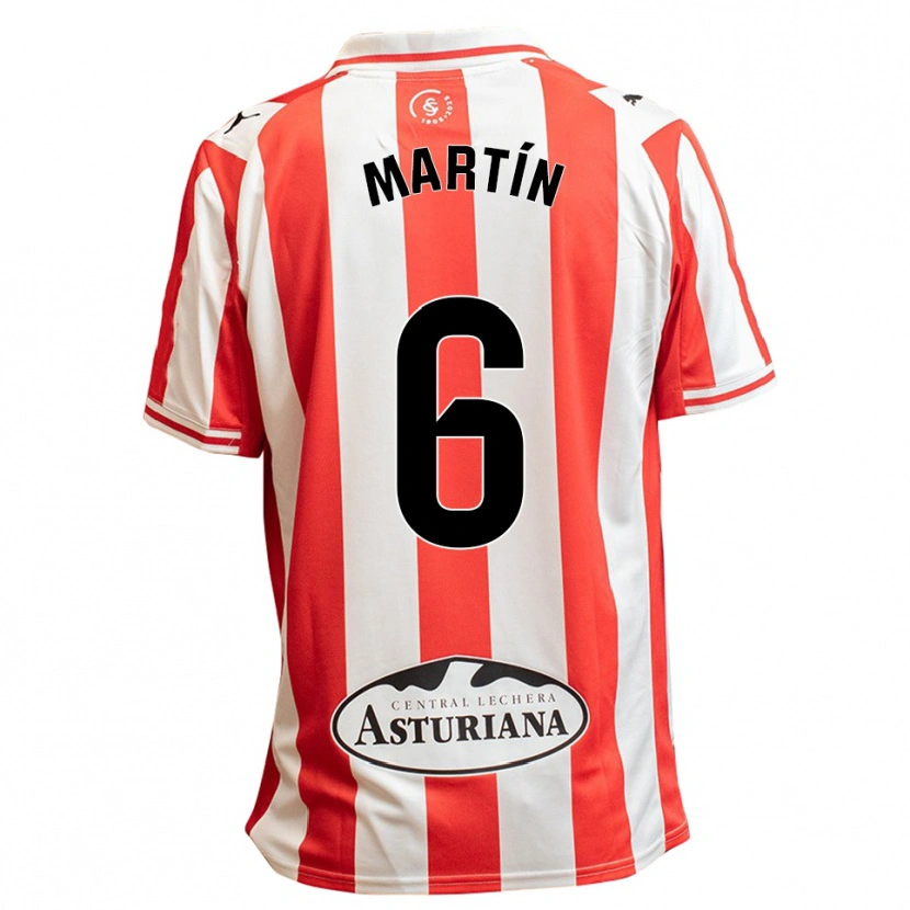 Danxen Dámské Nacho Martín #6 Bílá Červená Domů Hráčské Dresy 2025/26 Dres