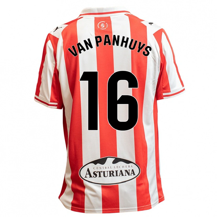 Danxen Dámské Pieter Van Panhuys #16 Bílá Červená Domů Hráčské Dresy 2025/26 Dres