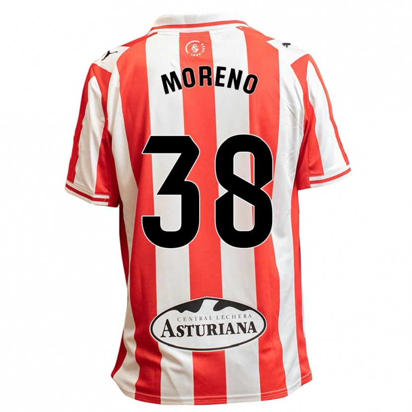 Danxen Dámské Gerard Moreno #38 Bílá Červená Domů Hráčské Dresy 2025/26 Dres