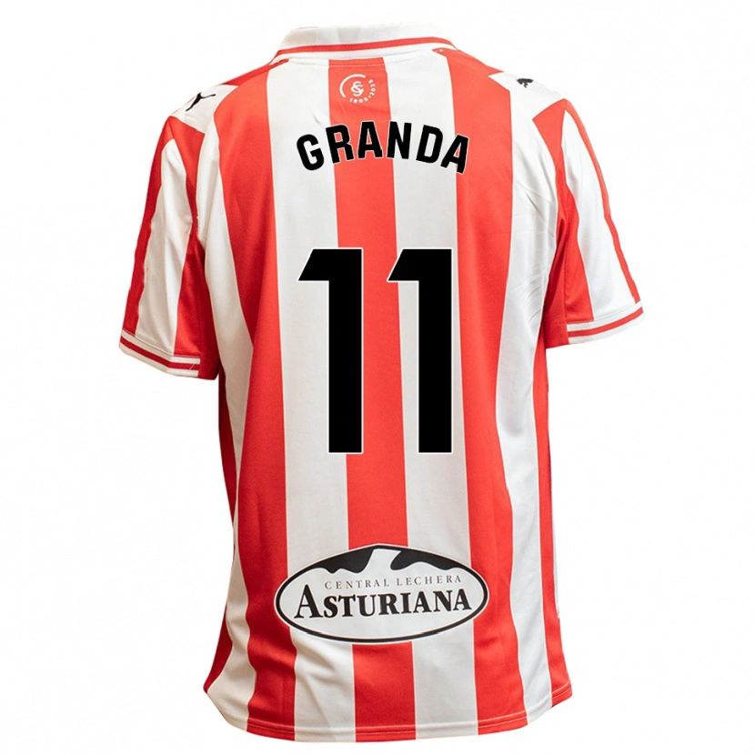 Danxen Dámské Lucía Granda Ibañez #11 Bílá Červená Domů Hráčské Dresy 2025/26 Dres