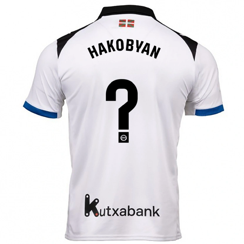 Danxen Dámské Andranik Hakobyan #0 Bílá Modrá Daleko Hráčské Dresy 2025/26 Dres