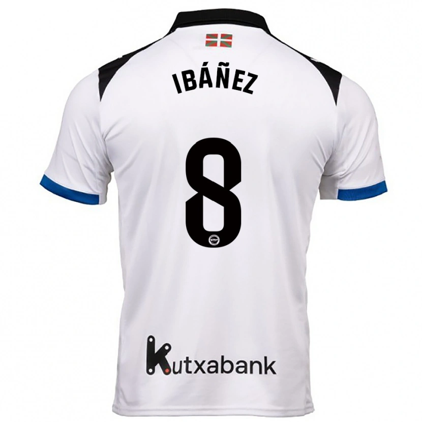 Danxen Dámské Pablo Ibáñez #8 Bílá Modrá Daleko Hráčské Dresy 2025/26 Dres