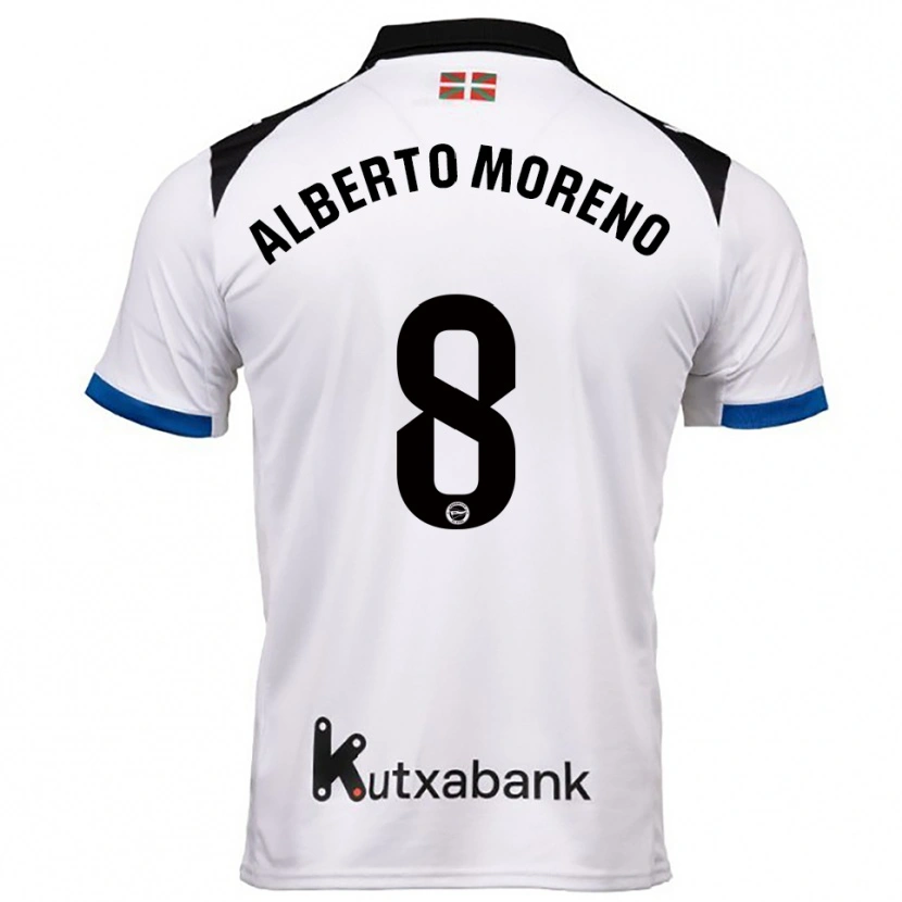 Danxen Dámské Alberto Moreno #8 Bílá Modrá Daleko Hráčské Dresy 2025/26 Dres