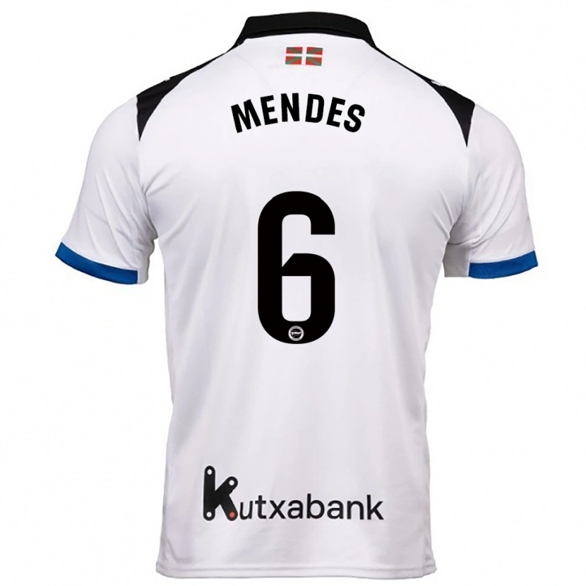 Danxen Dámské Tomás Mendes #6 Bílá Modrá Daleko Hráčské Dresy 2025/26 Dres