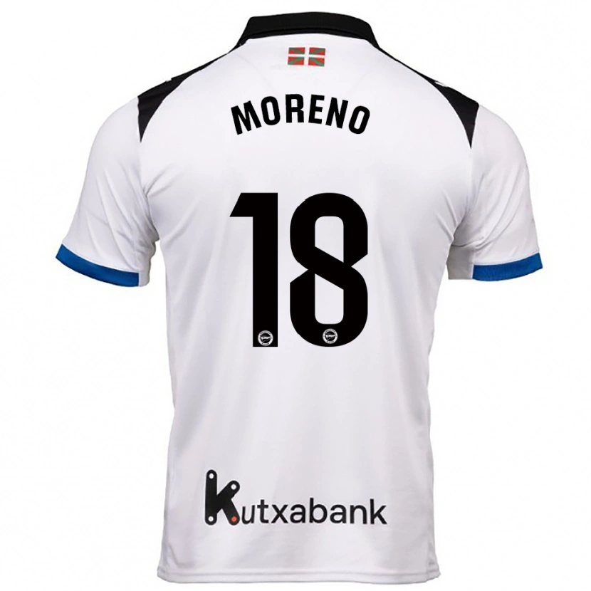 Danxen Dámské Laura Moreno #18 Bílá Modrá Daleko Hráčské Dresy 2025/26 Dres