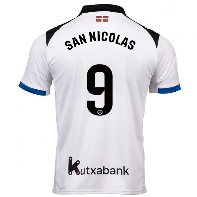 Danxen Dámské Olga San Nicolás #9 Bílá Modrá Daleko Hráčské Dresy 2025/26 Dres
