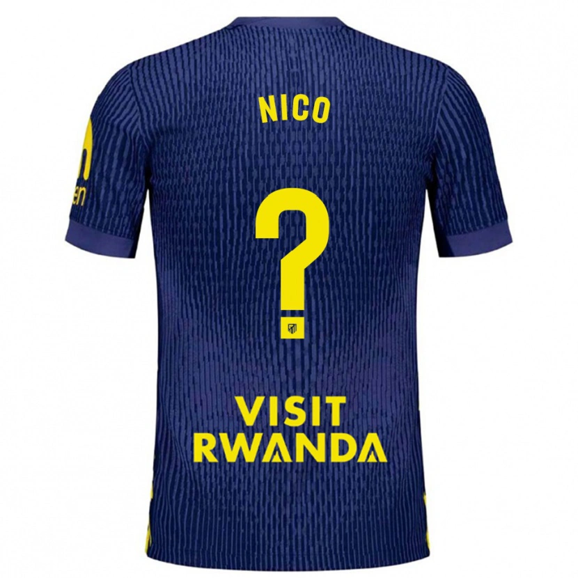 Danxen Dámské Nico Fernández #0 Tmavě Modrá Žlutá Daleko Hráčské Dresy 2025/26 Dres