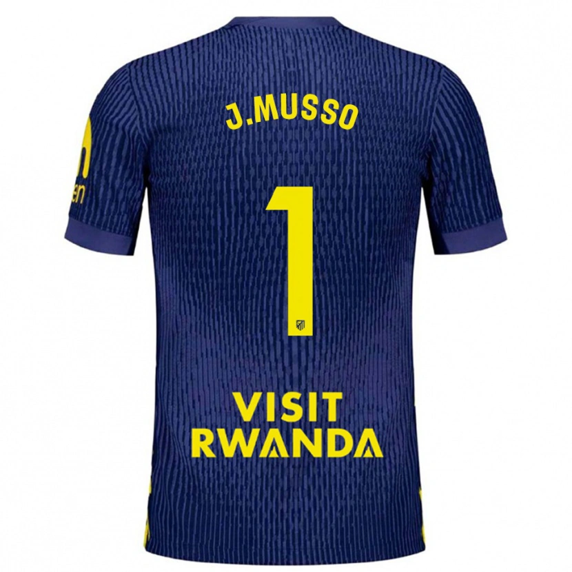 Danxen Dámské Juan Musso #1 Tmavě Modrá Žlutá Daleko Hráčské Dresy 2025/26 Dres