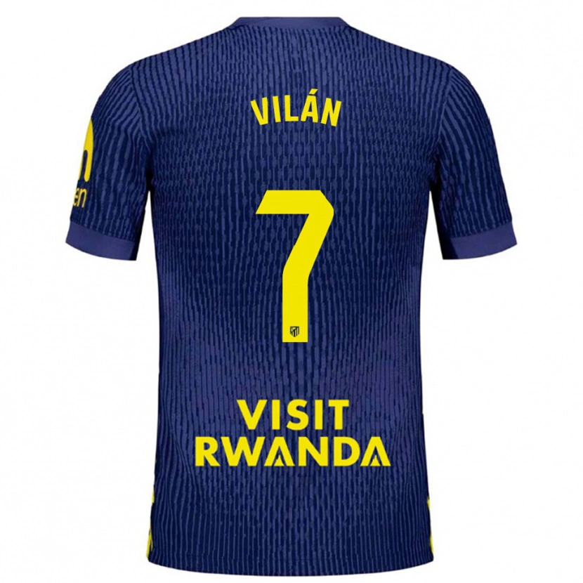 Danxen Dámské David Vilán #7 Tmavě Modrá Žlutá Daleko Hráčské Dresy 2025/26 Dres