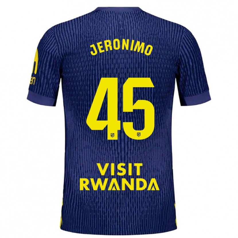 Danxen Dámské Isaiah Jeronimo #45 Tmavě Modrá Žlutá Daleko Hráčské Dresy 2025/26 Dres