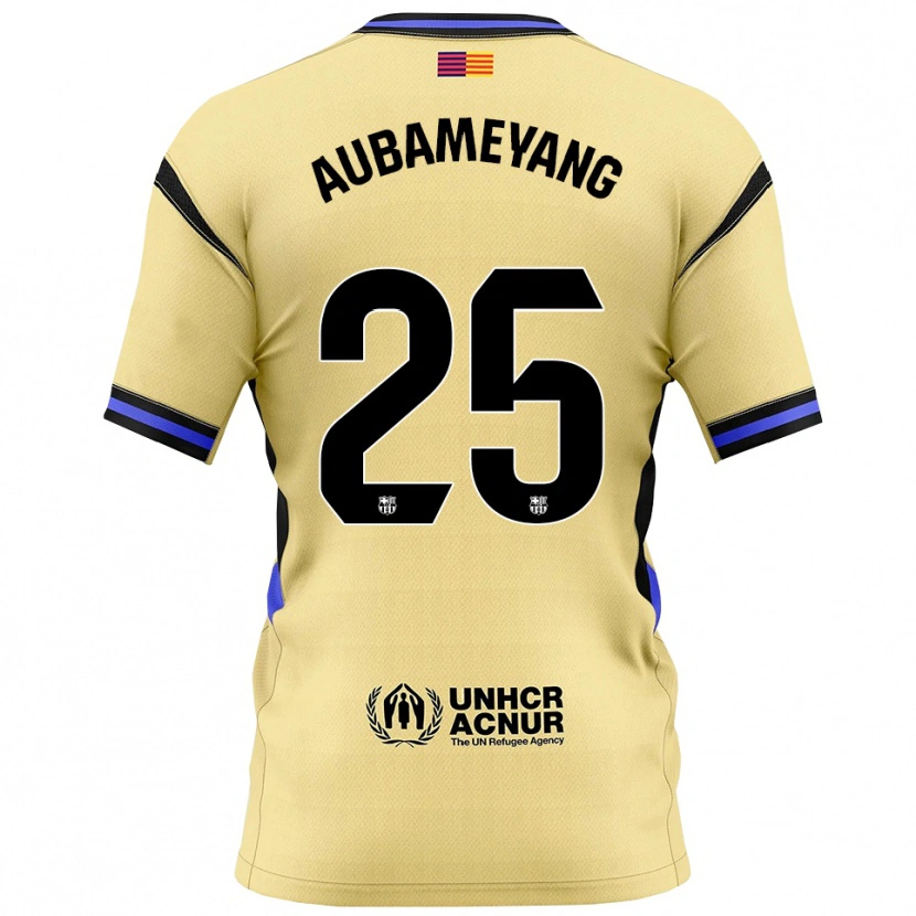 Danxen Dámské Pierre Emerick Aubameyang #25 Žlutá Černá Daleko Hráčské Dresy 2025/26 Dres