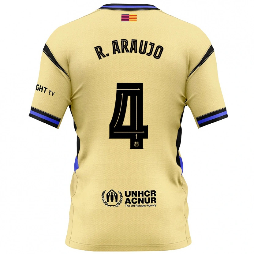 Danxen Dámské Ronald Araujo #4 Žlutá Černá Daleko Hráčské Dresy 2025/26 Dres